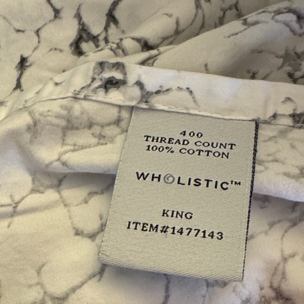Wholistic Marble Pattern Cotton king Sheet set